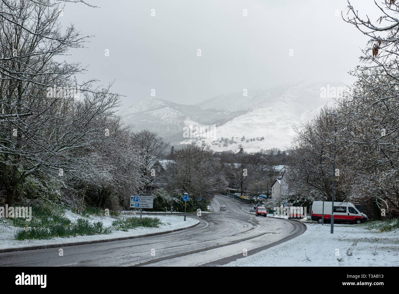 Road to Keswick Stock Photo Alamy