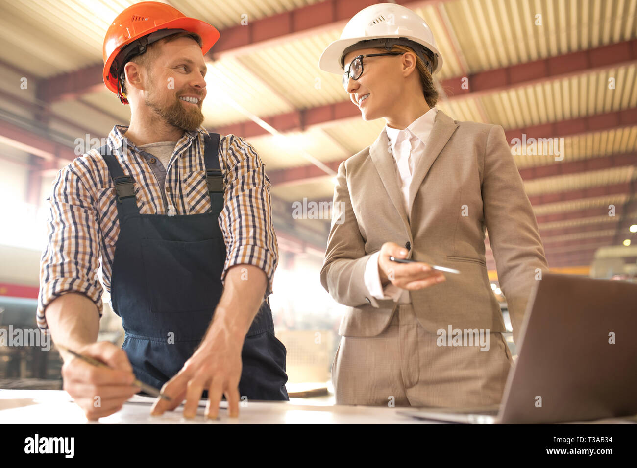 Meeting of engineers Stock Photo