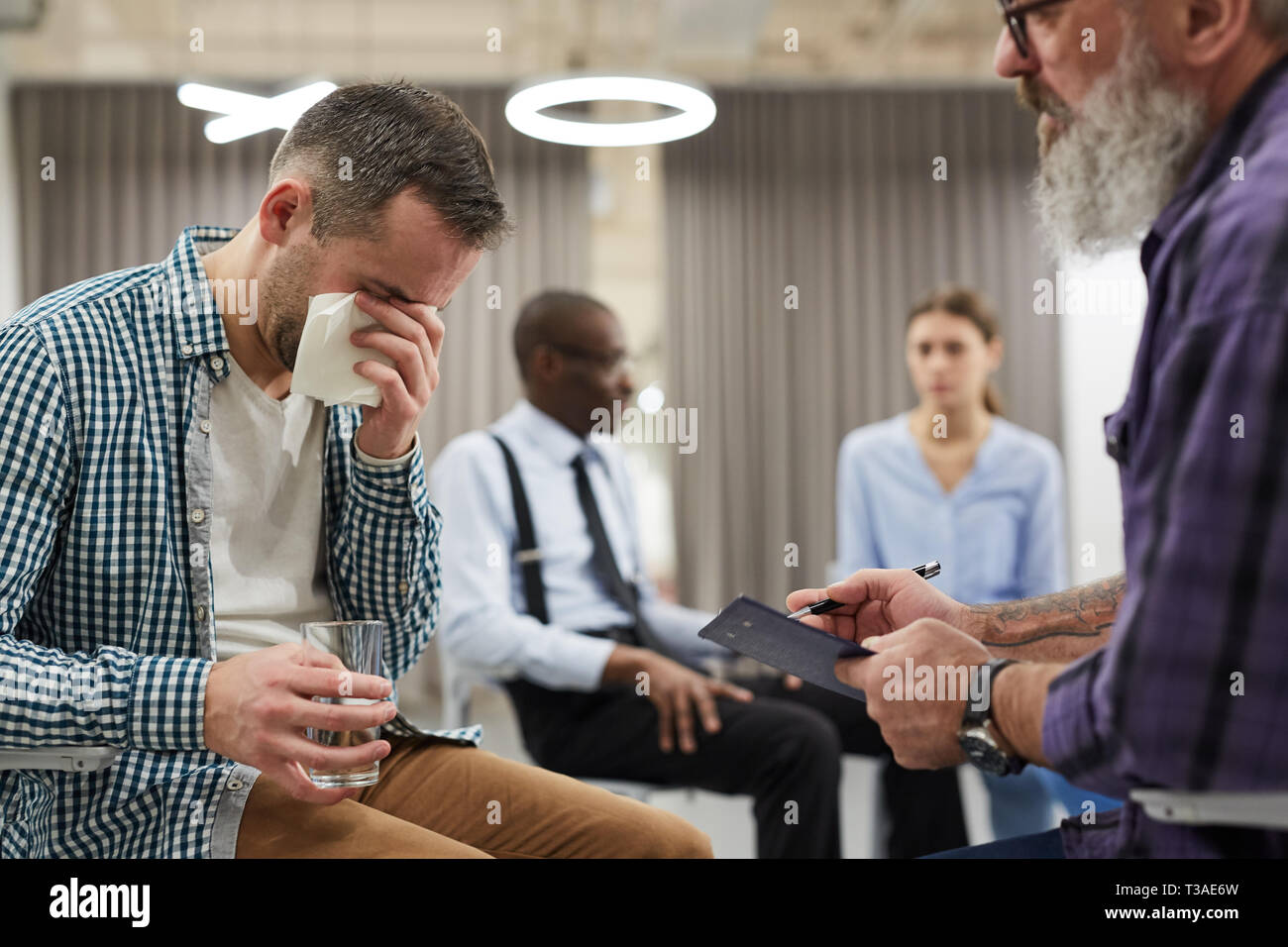 Therapy Session in Support Group Stock Photo