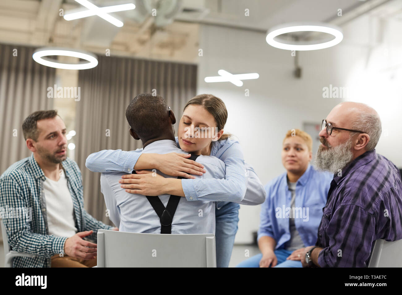 Therapy in Support Group Stock Photo