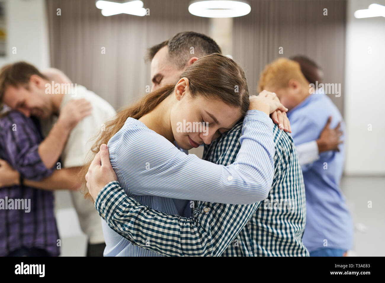 Empathy Exercise in Therapy Session Stock Photo