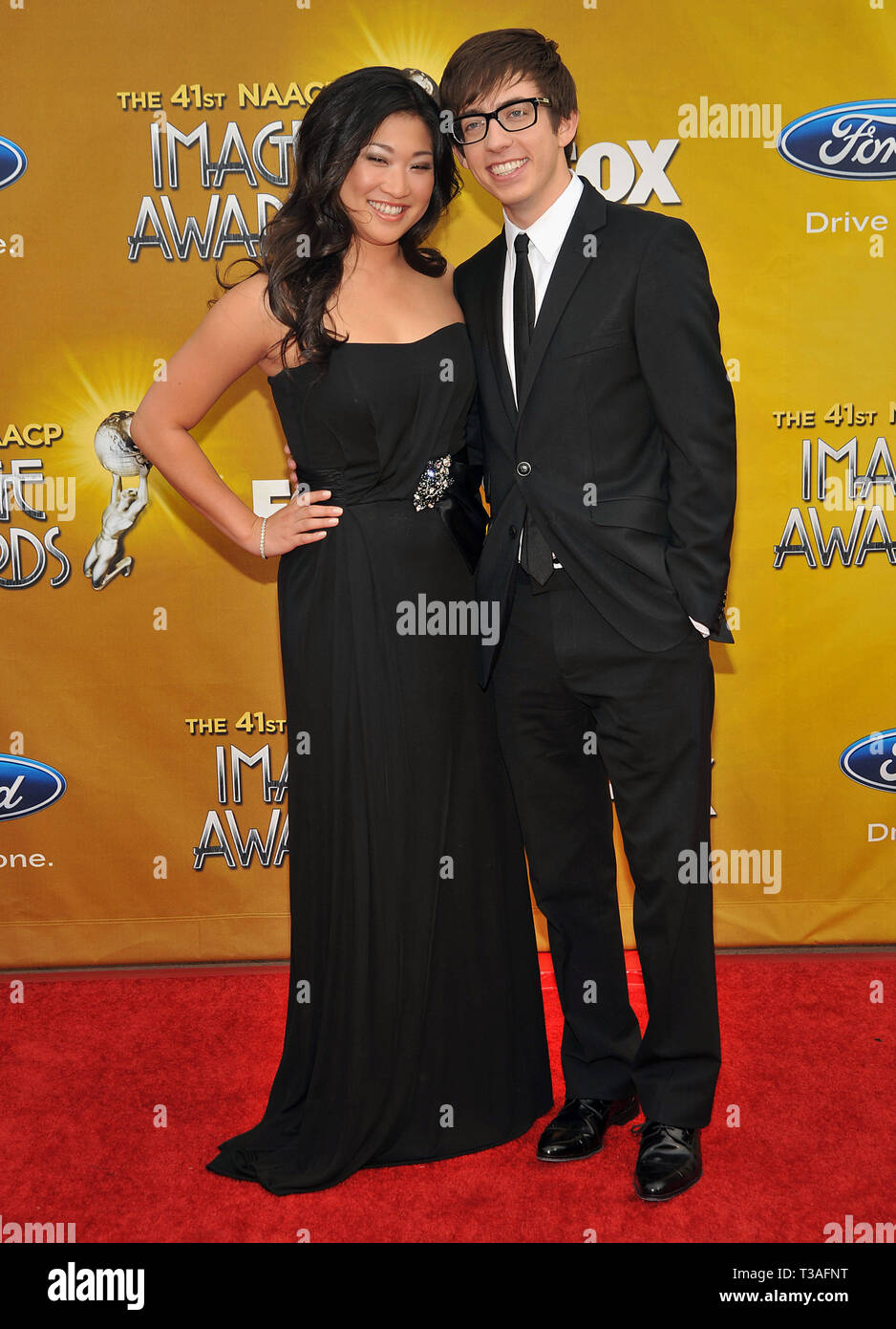 Jenna Ushkowitz   Kevin Mchale  Glee  52   - 41st NAACP Image Awards at the Shrine Auditorium in Los Angeles.Jenna Ushkowitz   Kevin Mchale  Glee  52  Event in Hollywood Life - California, Red Carpet Event, USA, Film Industry, Celebrities, Photography, Bestof, Arts Culture and Entertainment, Topix Celebrities fashion, Best of, Hollywood Life, Event in Hollywood Life - California, Red Carpet and backstage, movie celebrities, TV celebrities, Music celebrities, Topix, actors from the same movie, cast and co star together.  inquiry tsuni@Gamma-USA.com, Credit Tsuni / USA, 2010 - Group, TV and movi Stock Photo