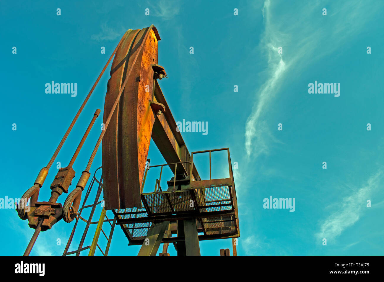 Oil pump jack oil industry equipment Stock Photo Alamy