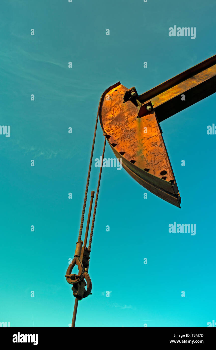 Oil pump jack oil industry equipment Stock Photo Alamy