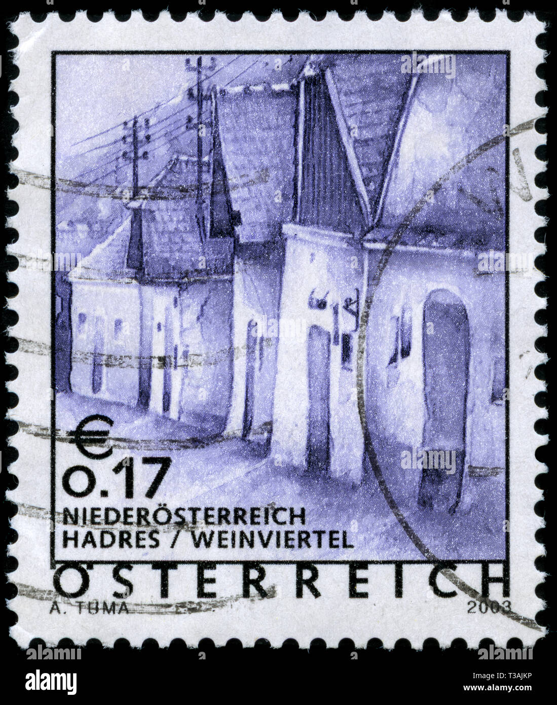Postage stamp from Austria in the Holiday country Austria series issued in 2003 Stock Photo