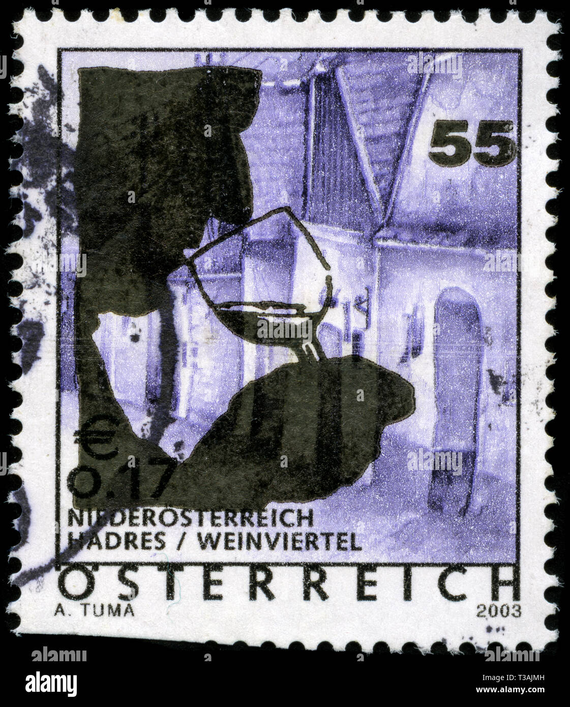 Postage stamp from Austria in the Holiday country Austria series issued in 2005 Stock Photo