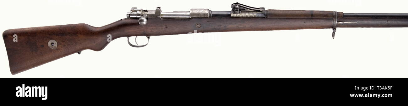 SERVICE WEAPONS, PERU, rifle Mauser model 1909, calibre 7,65 x 53, number 9726, Additional-Rights-Clearance-Info-Not-Available Stock Photo