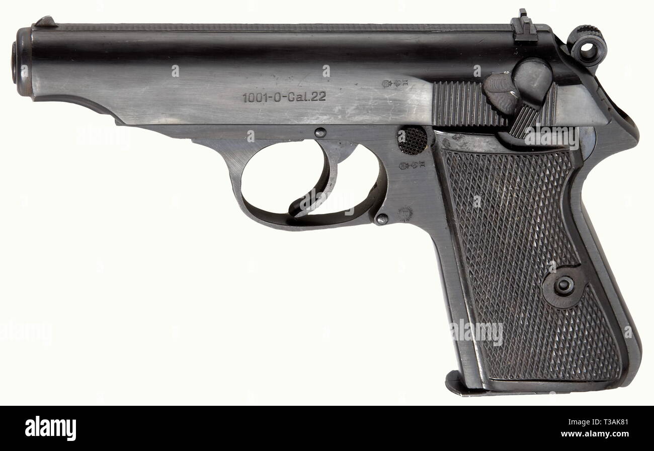 Small arms, pistols, Walther PP Pistol, caliber .22 lfB, East German police, Additional-Rights-Clearance-Info-Not-Available Stock Photo
