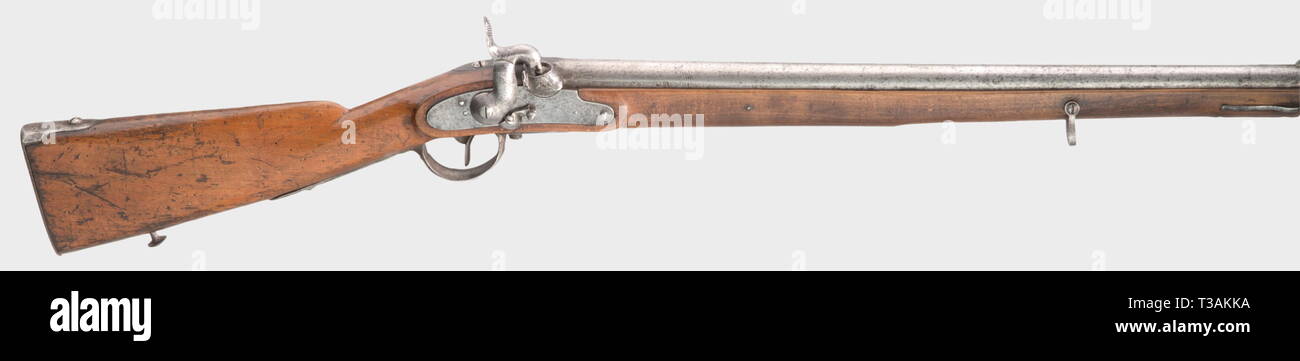SERVICE WEAPONS, AUSTRIA, police guarding corps rifle M 1852, calibre 18 mm, signed Ferd. Fruwirth, Additional-Rights-Clearance-Info-Not-Available Stock Photo