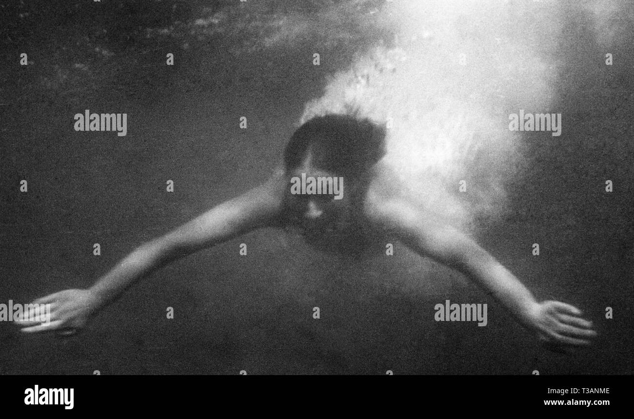 woman, underwater, 1940 Stock Photo