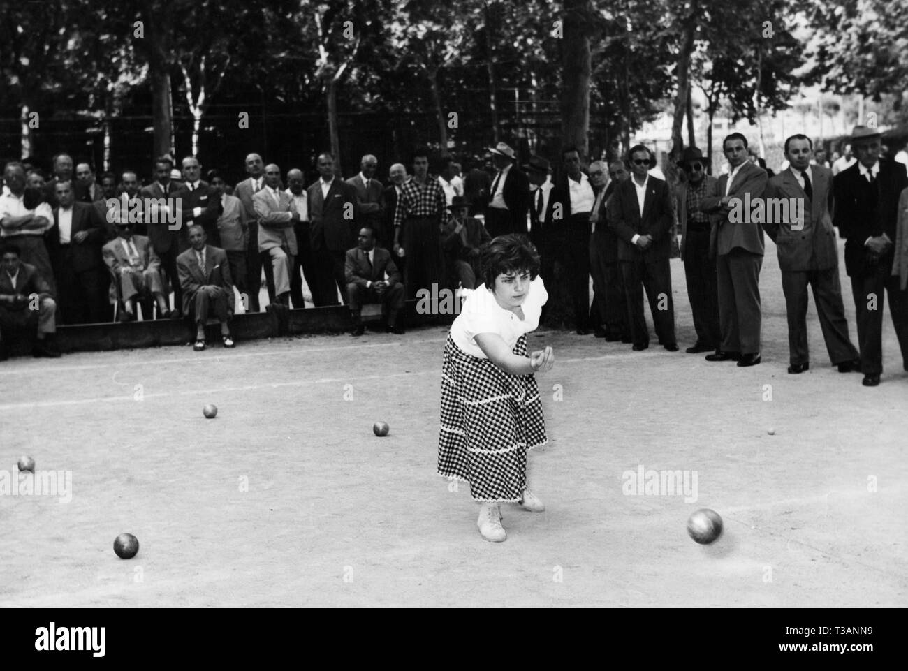 game of bowls, 1958 Stock Photo