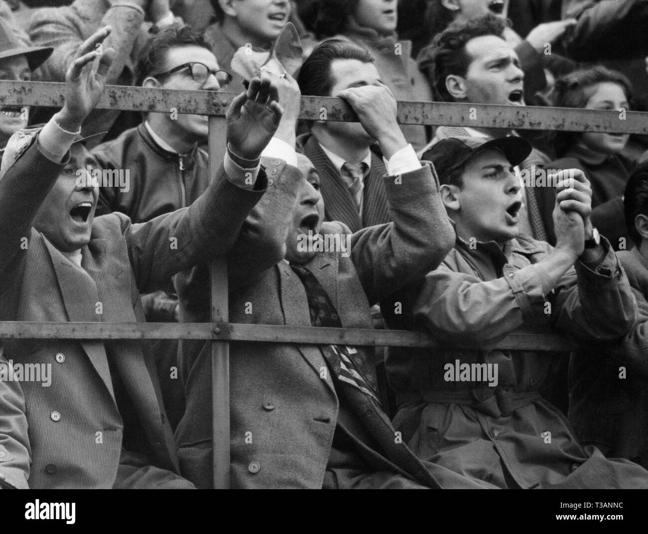 supporters at the stadium, 1963 Stock Photo