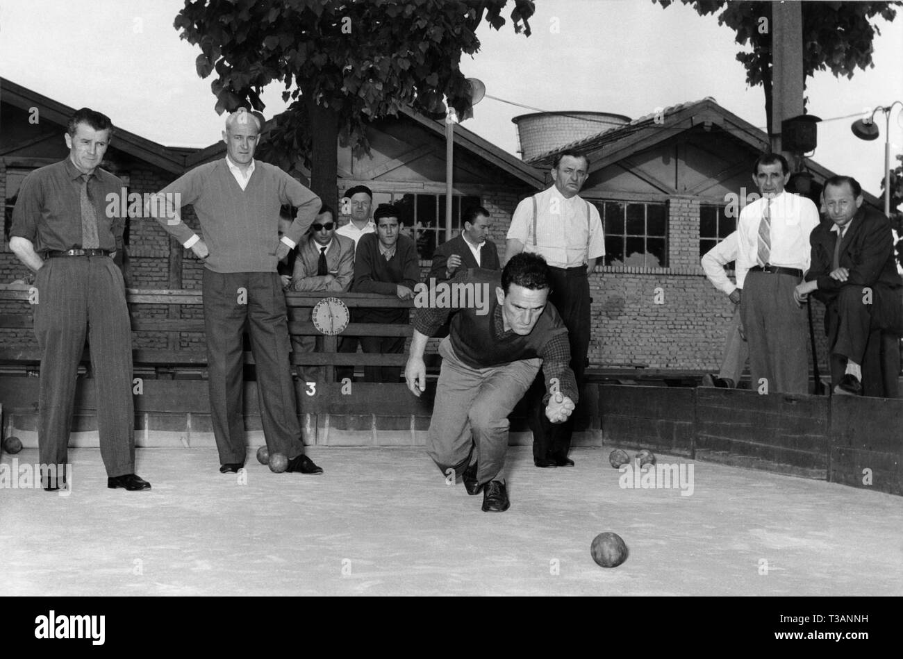 game of bowls, 1958 Stock Photo