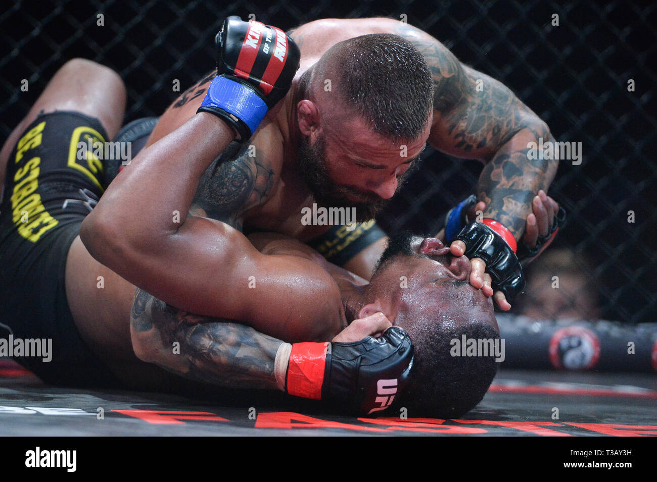 Liberec Czech Republic 06th Apr 2019 Czech Mma Fighter Karlos Vemola Up Fights With French Fighter