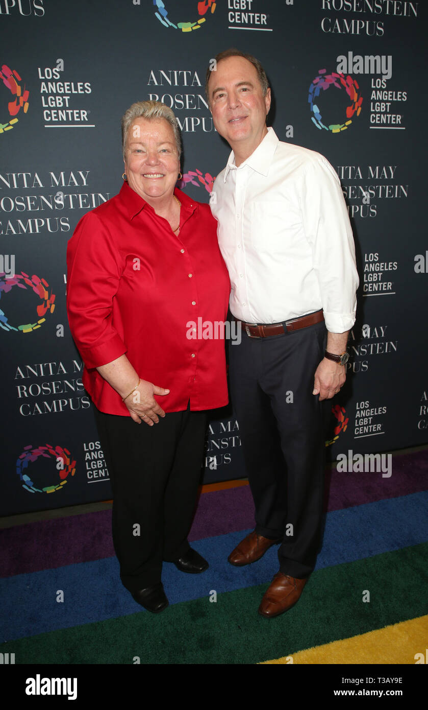 Los Angeles, Ca, USA. 7th Apr, 2019. Lorri Jean, Adam Schiff, at Grand ...