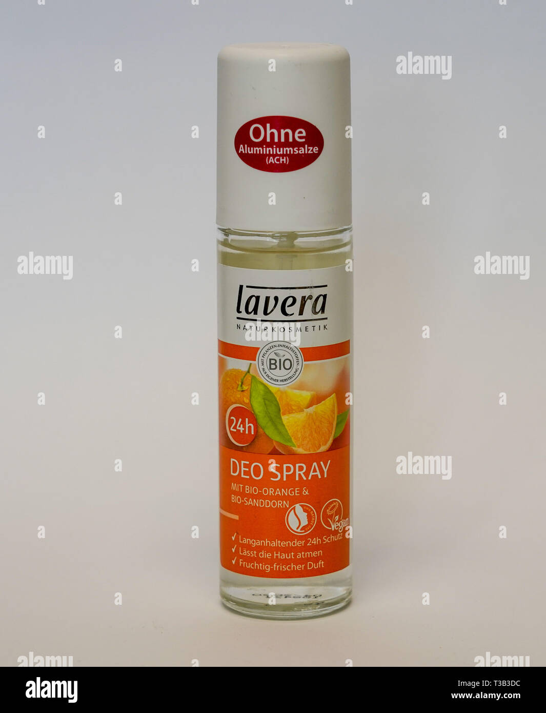 24 March 2019, Saxony, Leipzig: Lavera Natural Cosmetics Deo Spray from  Laverana GmbH & Co. KG. Photo: Peter Endig/dpa-Zentralbild/ZB Stock Photo -  Alamy