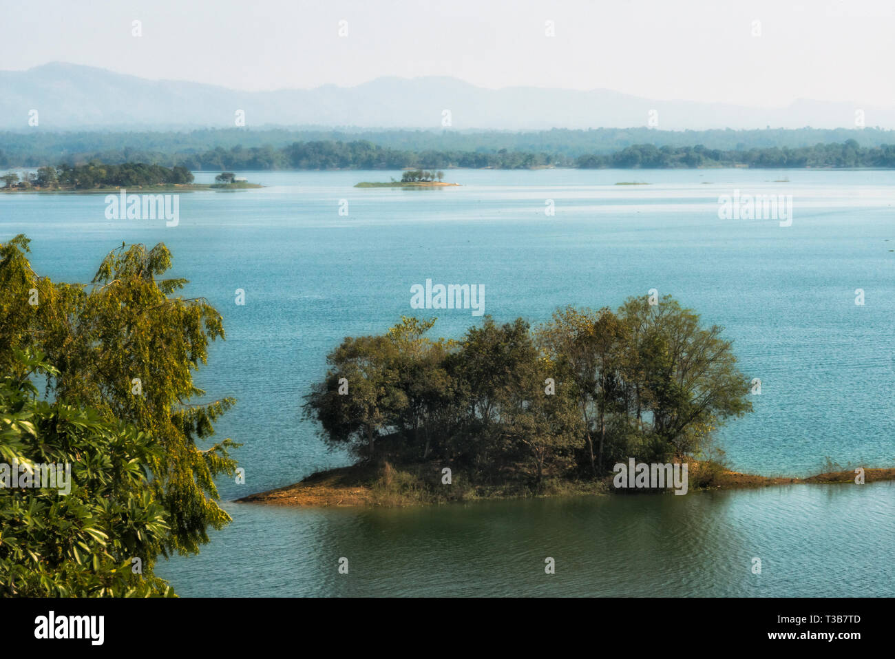 Landscape of Kaptai Lake, Rangamati, Chittagong Division, Bangladesh Stock Photo