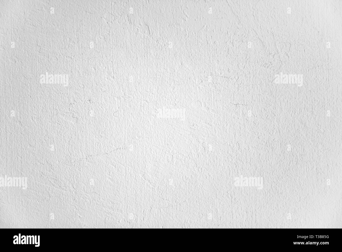 Clear white cement wall random texture. Stock Photo