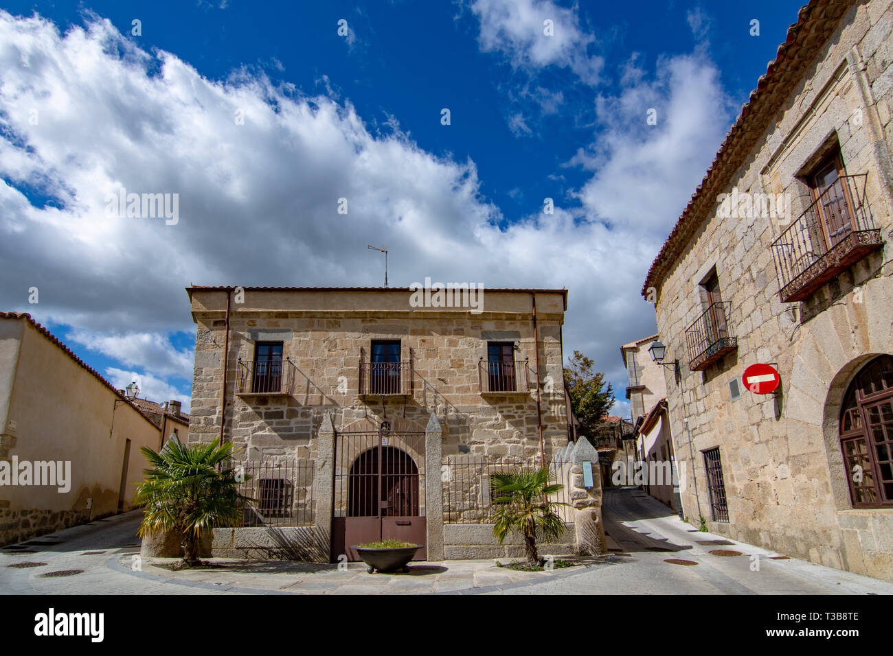 Ledesma, Salamanca, Spain; April 2017: Streets and buildings of the medieval village of Ledesma in province of Salamanca Stock Photo