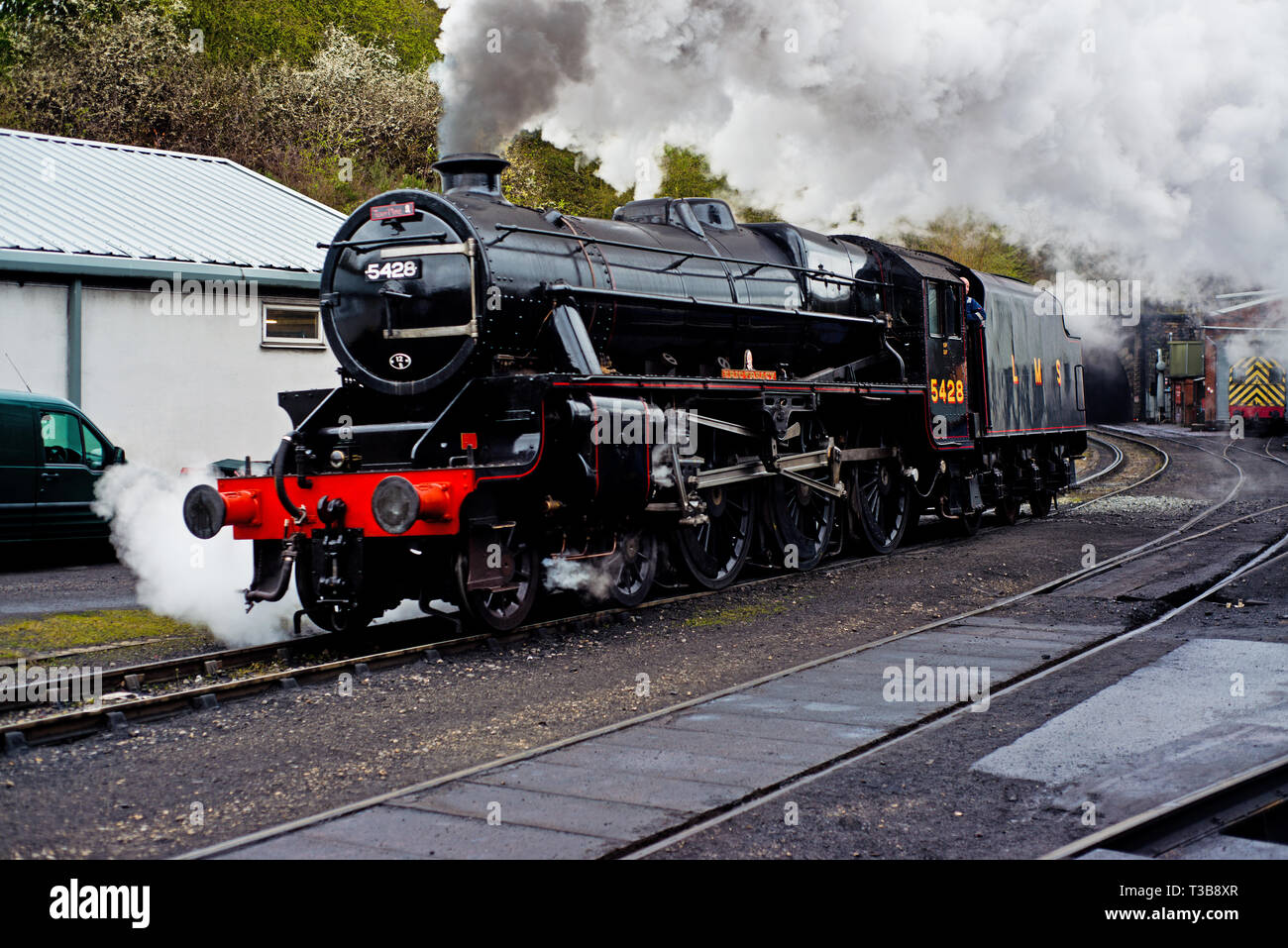 Black 5 No 5428 at Grosmont North Yorkshire Moors Railway, England 2nd April 2019 Stock Photo