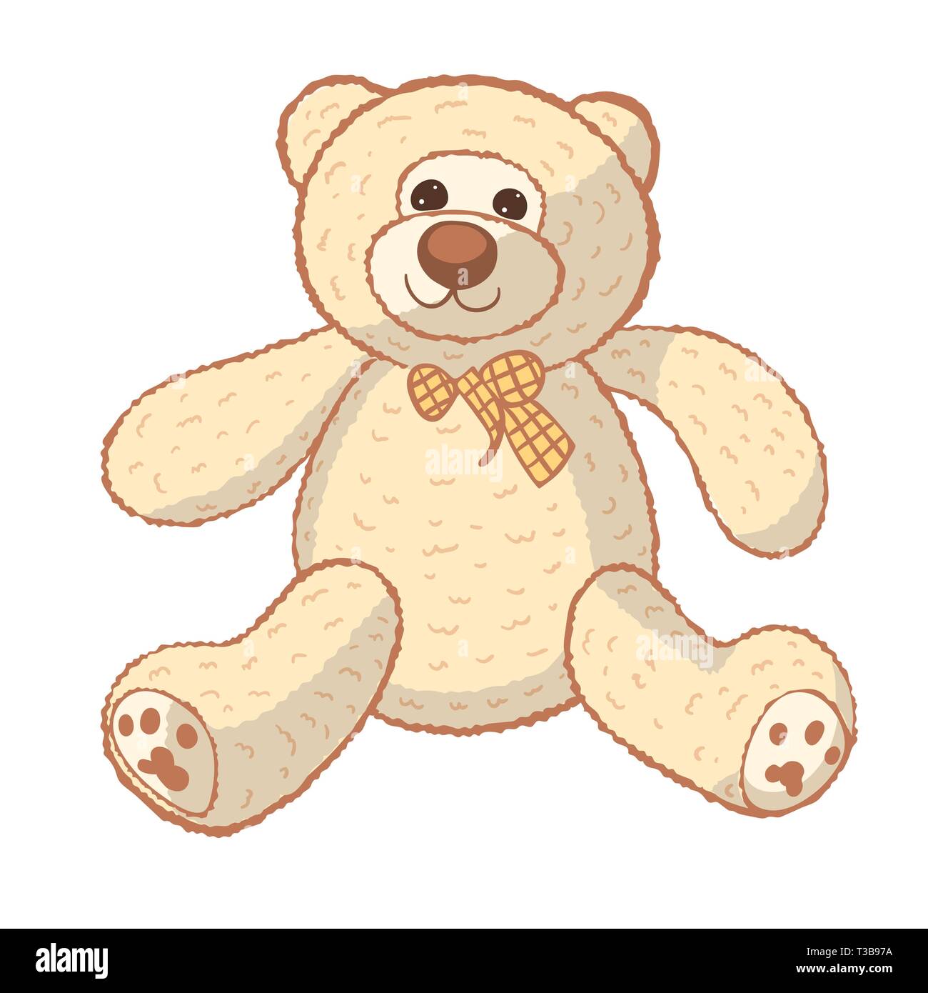 Little teddy bear character isolated on white background Stock Vector ...