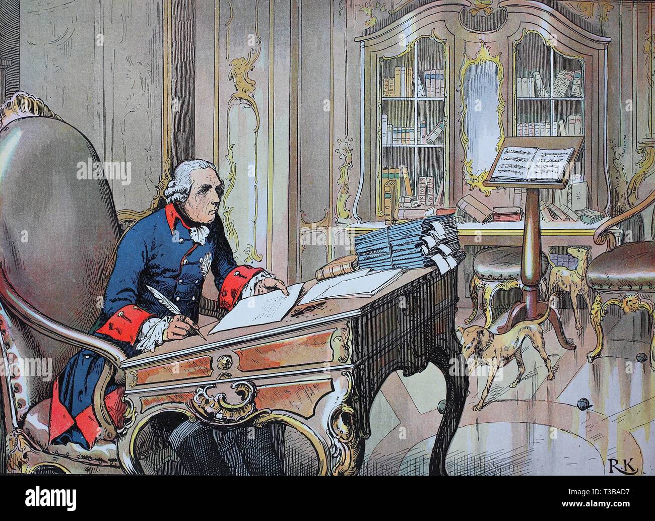 King Frederick the Great, Frederick II., Friedrich der Große, Friedrich II. 1712-1786 in his office in the palais of Sanssouci, Germany, historical il Stock Photo - Alamy King Frederick the Great, Frederick II., Friedrich der Große, Friedrich II. 1712-1786 in his office in the palais of Sanssouci, Germany, historical il Stock Photo - Alamy