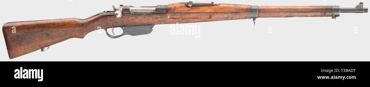 SERVICE WEAPONS, GERMANY UNTIL 1945, looted short rifle Steyr M 95M, former Yugoslavia, calibre 8 x 57, number 45489, Editorial-Use-Only Stock Photo