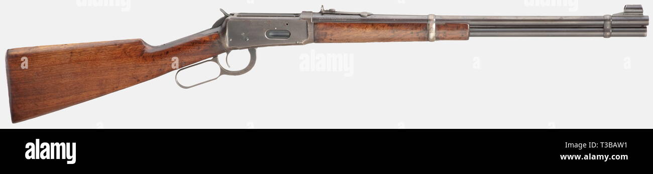 Civil long arms, modern systems, Winchester model 1894, Short rifle, calibre 30 WCF, number 1219752, manufactured 1940, No-Exclusive-Use | Editorial-Use-Only Stock Photo