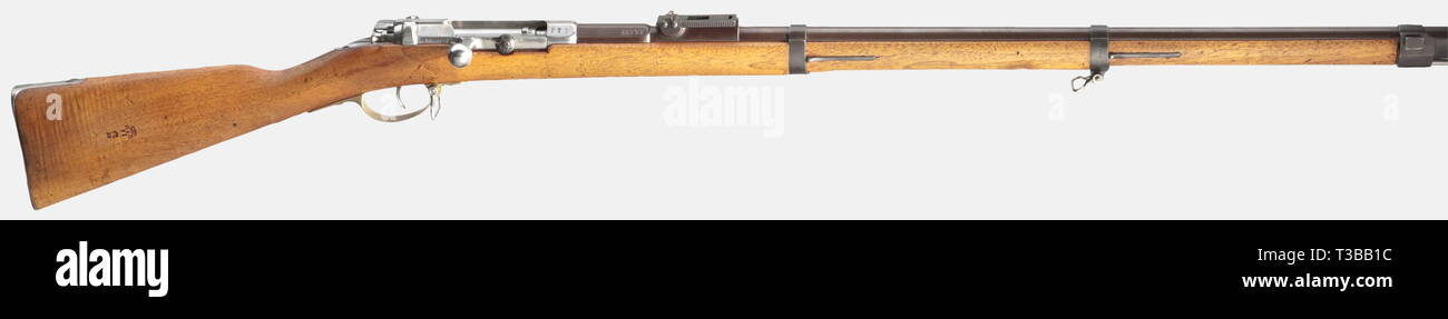 SERVICE WEAPONS, WURTTEMBERG, infantry rifle M 1871, Mauser Oberndorf, calibre 11 mm, number 6395B, Additional-Rights-Clearance-Info-Not-Available Stock Photo