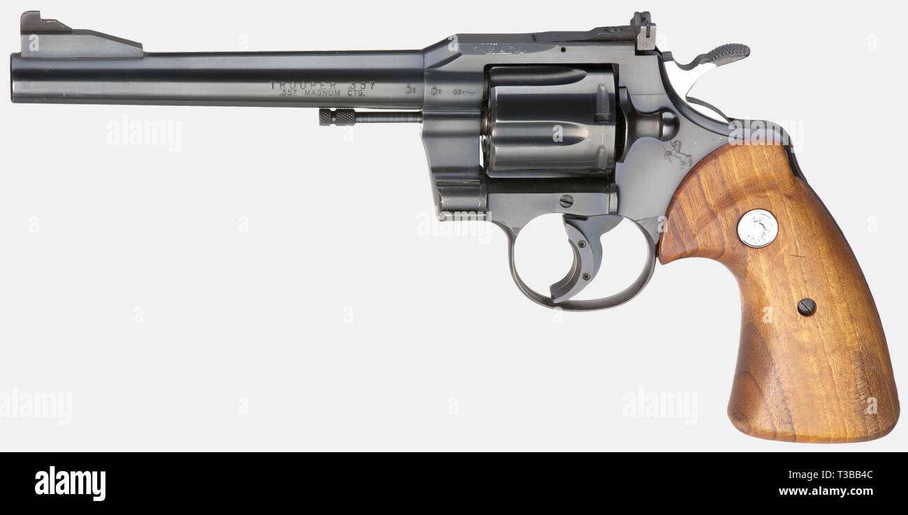 Small arms, revolver, Colt Trooper, caliber .357 Magnum, Additional-Rights-Clearance-Info-Not-Available Stock Photo