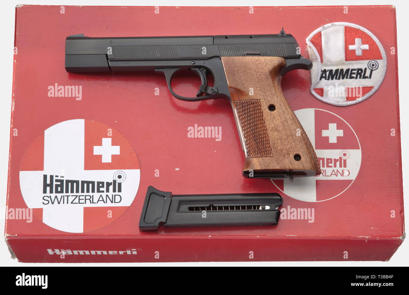 Shooting sports, pistols, Switzerland, Hämmerli 208, caliber .22,Shooting sports, pistols, Switzerland, Hämmerli 212, caliber .22, Additional-Rights-Clearance-Info-Not-Available Stock Photo