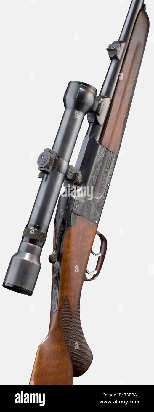 LONG ARMS, MODERN HUNTING WEAPONS, Remo-K big game rifle with scope, calibre 6,5 x 52 R, number 32803, Additional-Rights-Clearance-Info-Not-Available Stock Photo