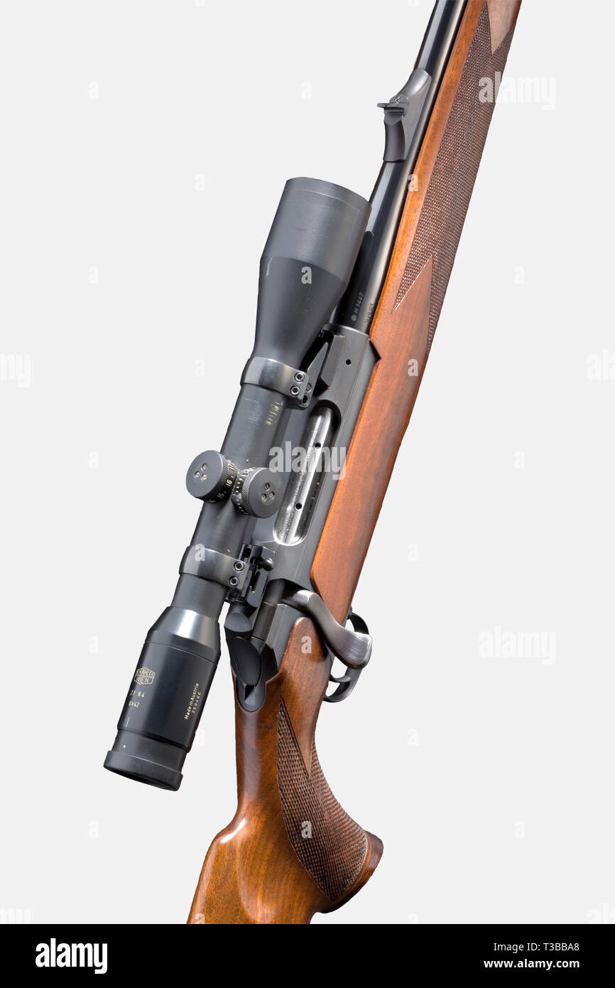 LONG ARMS, MODERN HUNTING WEAPONS, repeating rifle Sauer 200 with scope Kahles, calibre 30-06, number H1447, Additional-Rights-Clearance-Info-Not-Available Stock Photo