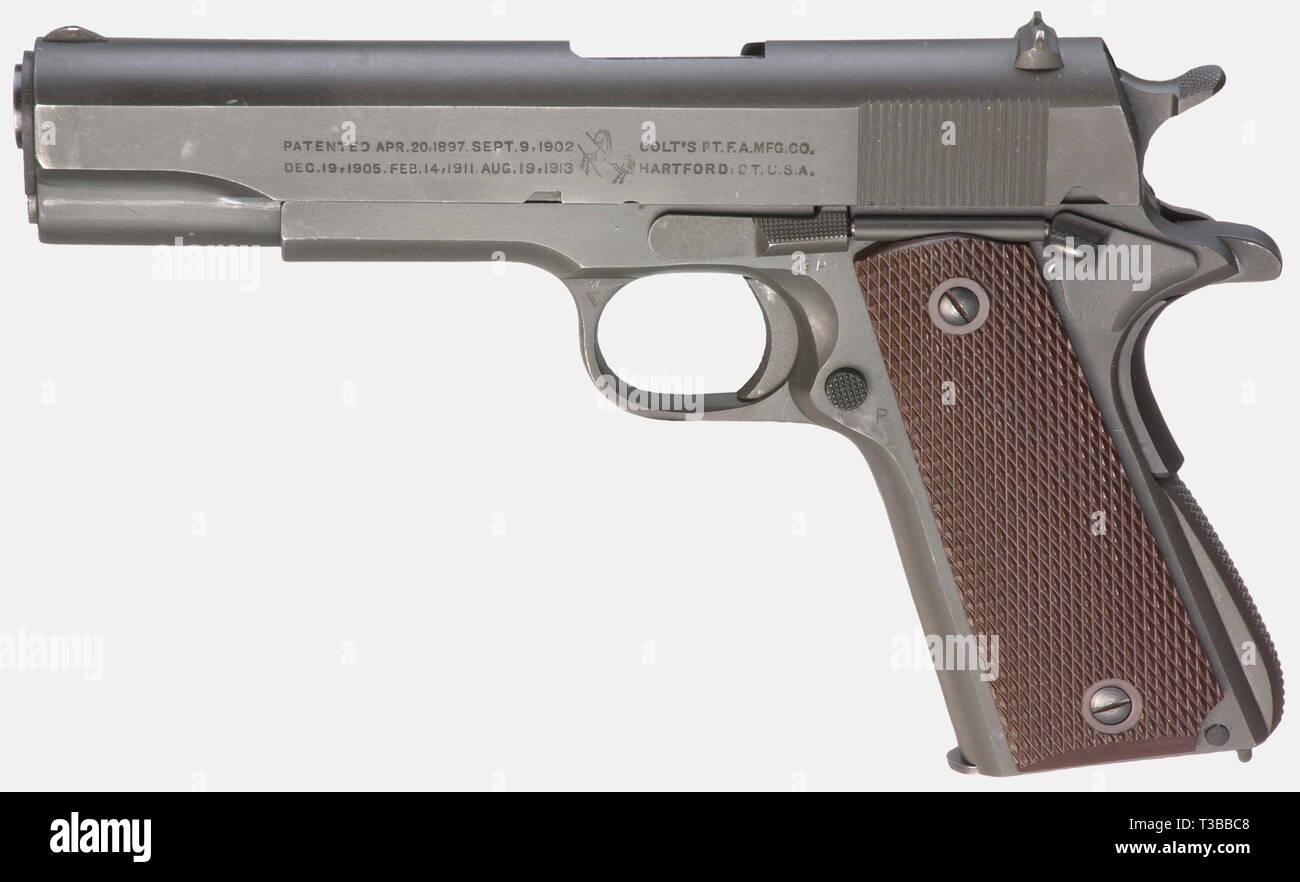 Colt Model 1911, caliber .45, No-Exclusive-Use | Editorial-Use-Only Stock Photo
