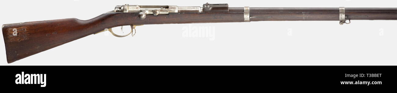 SERVICE WEAPONS, GERMAN EMPIRE, infantry rifle M 1871, Amberg, calibre 11 mm, number 63156, Additional-Rights-Clearance-Info-Not-Available Stock Photo