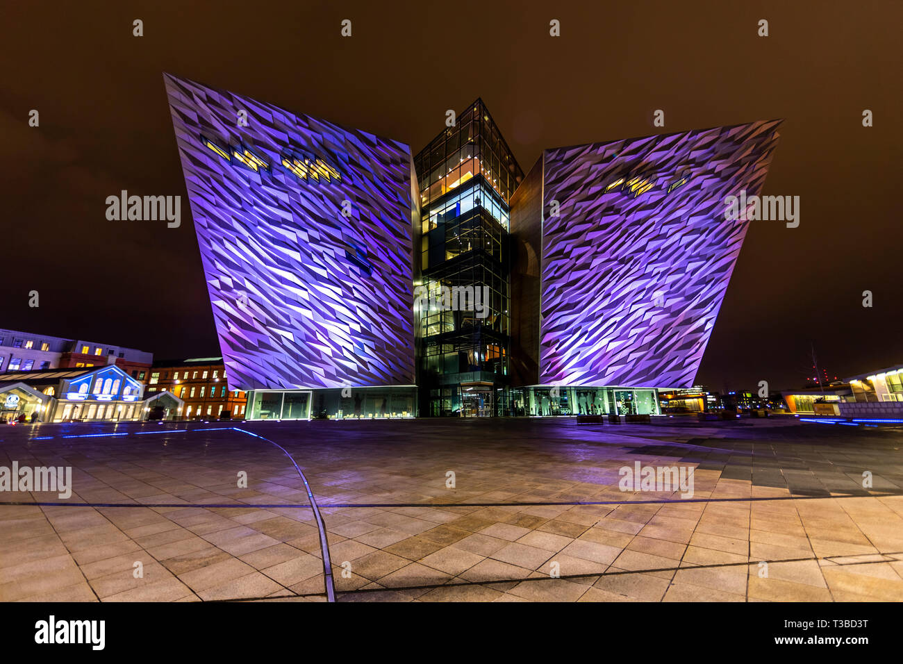 Titanic Belfast at night, Northern Ireland Stock Photo - Alamy