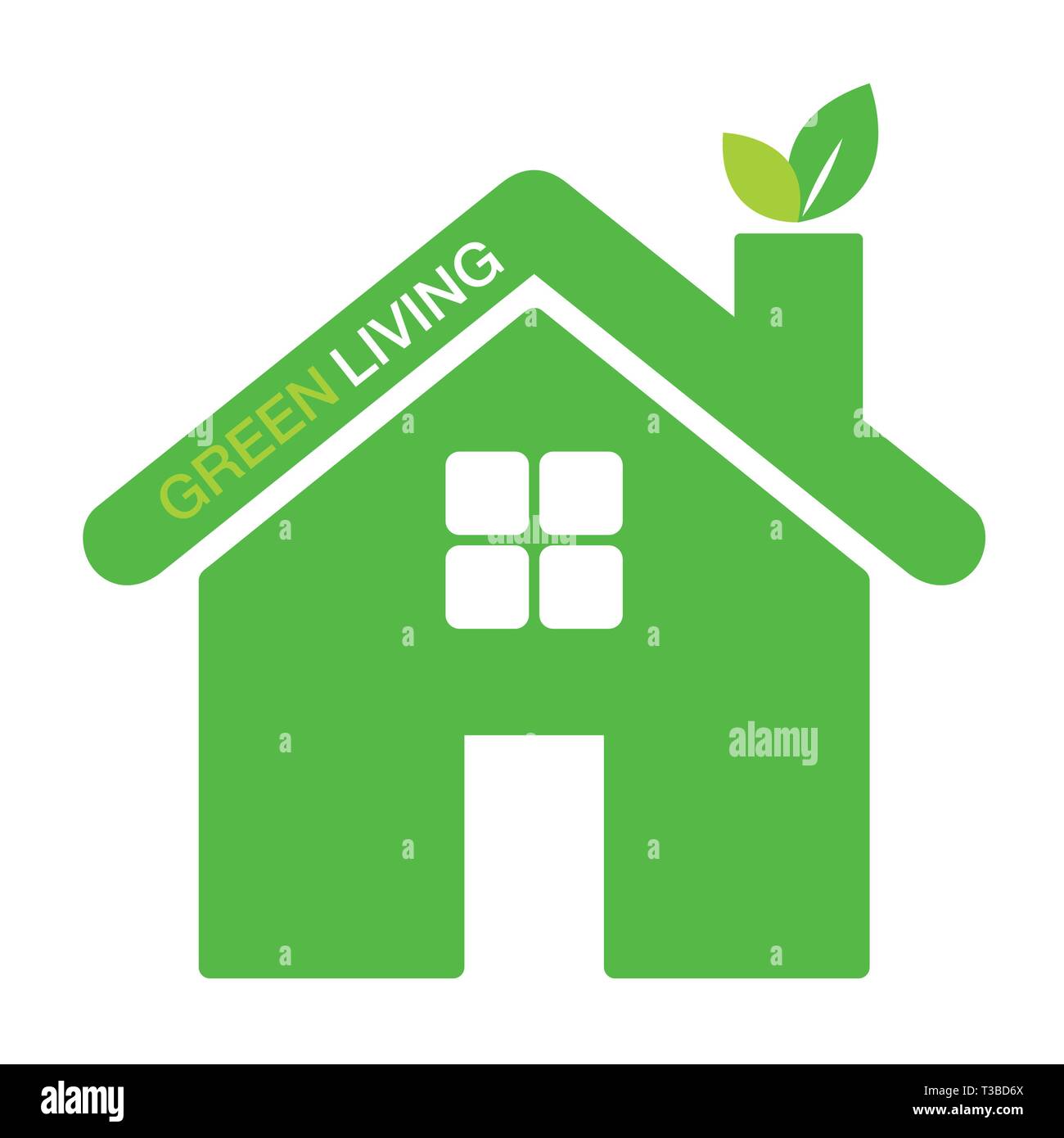 green living ecological house symbol vector illustration EPS10 Stock Vector