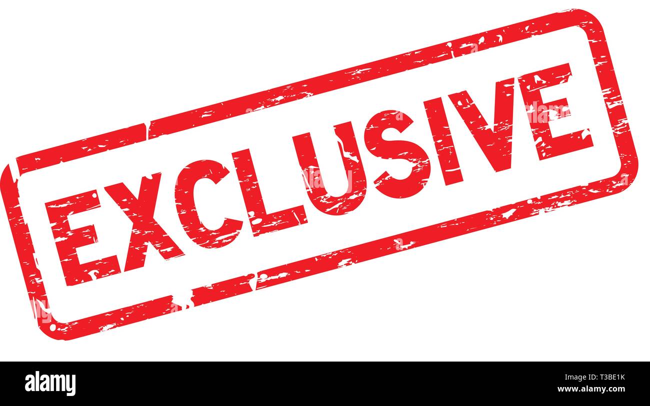 Grunge red exclusive square rubber seal stamp Stock Vector Image & Art ...