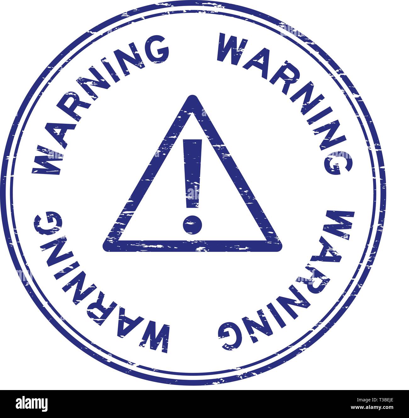 Grunge warning round rubber seal stamp on white background Stock Vector ...