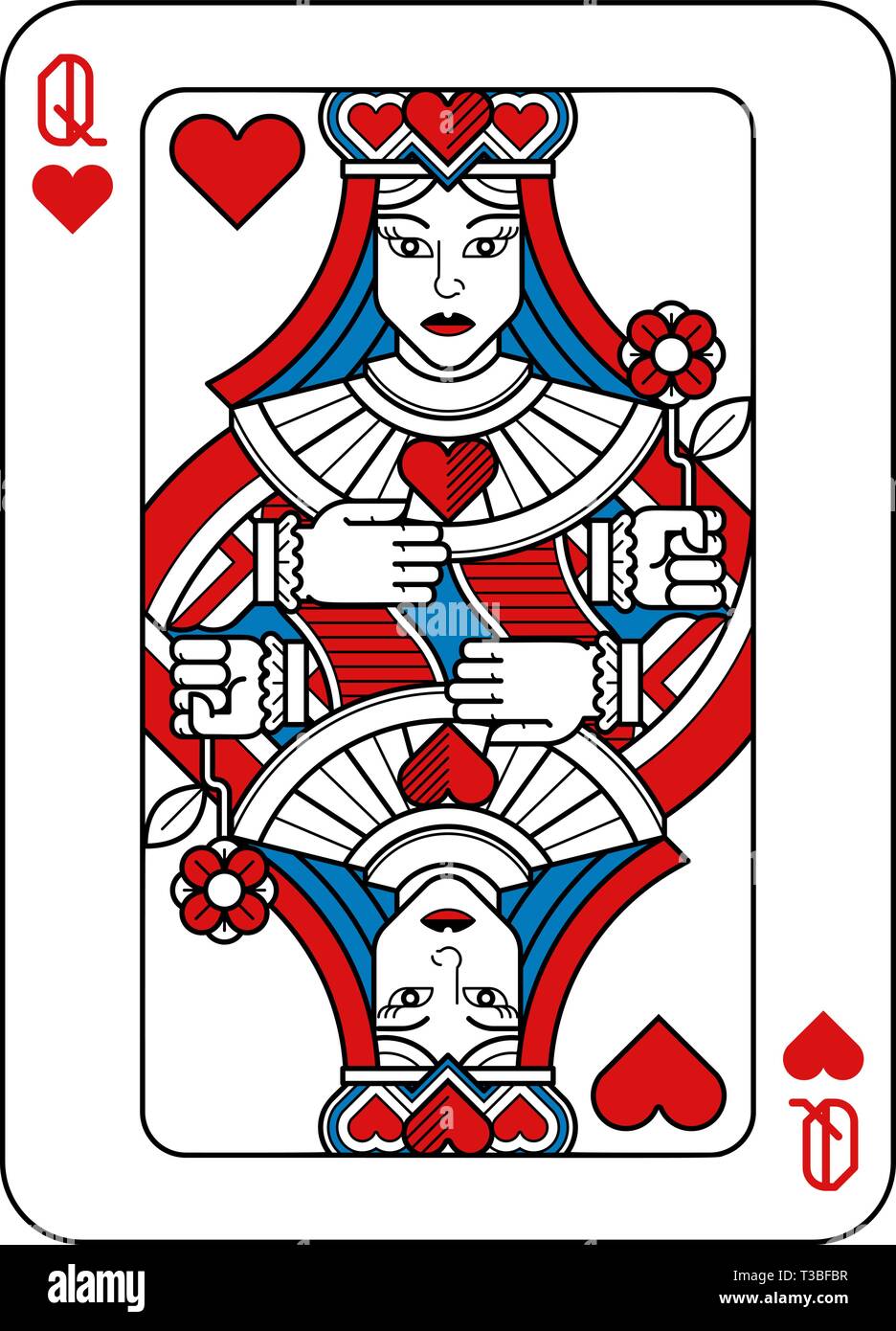 Queen card vector hi-res stock photography and images - Alamy