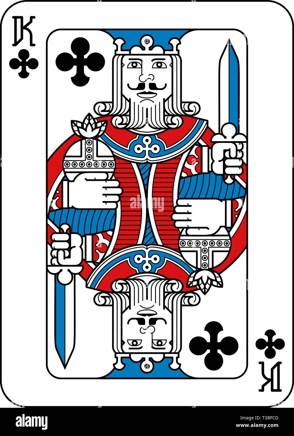 Playing card king clubs Stock Vector Images Alamy