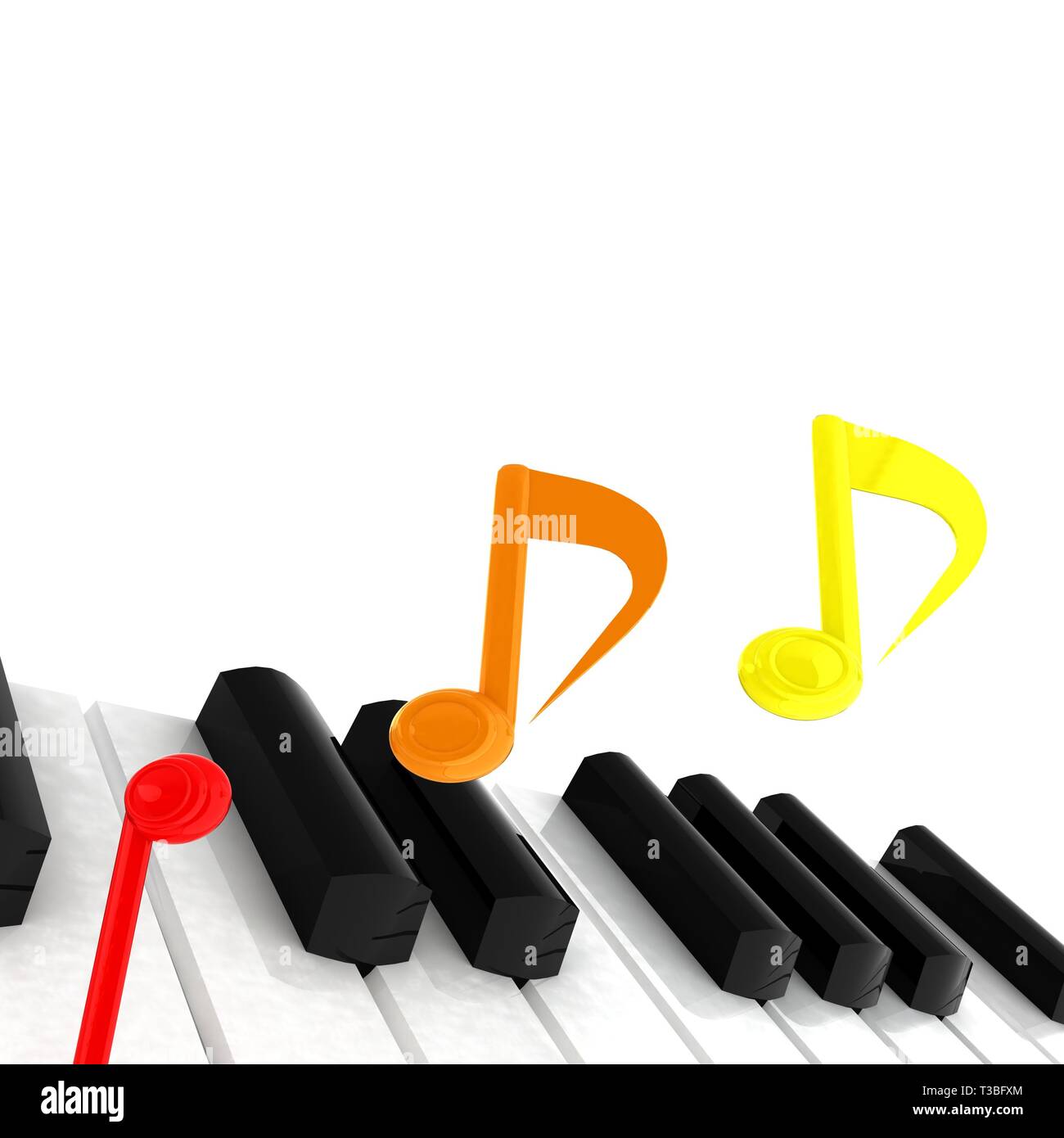 music notes background. 3D illustration Stock Photo - Alamy
