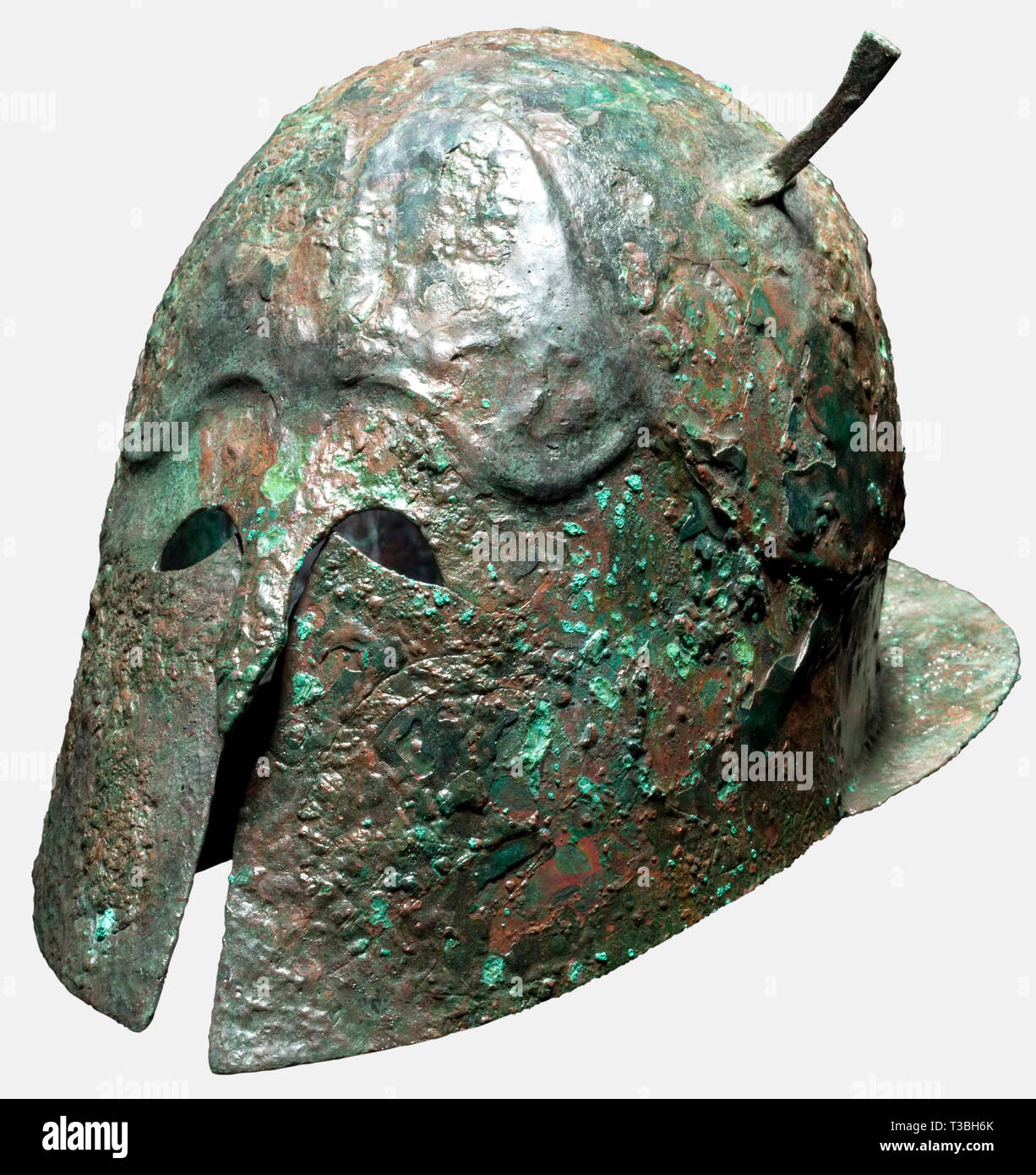 An Apulian-Corinthian helmet, 5th century B.C. Bronze. A clearly set ...
