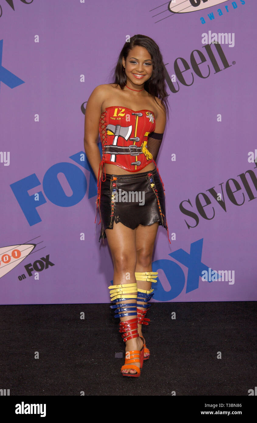 LOS ANGELES, CA. August 12, 2001: Singer CHRISTINA MILIAN at the 2001 Teen Choice Awards at the Universal Amphitheatre, Hollywood.   © Paul Smith/Featureflash Stock Photo