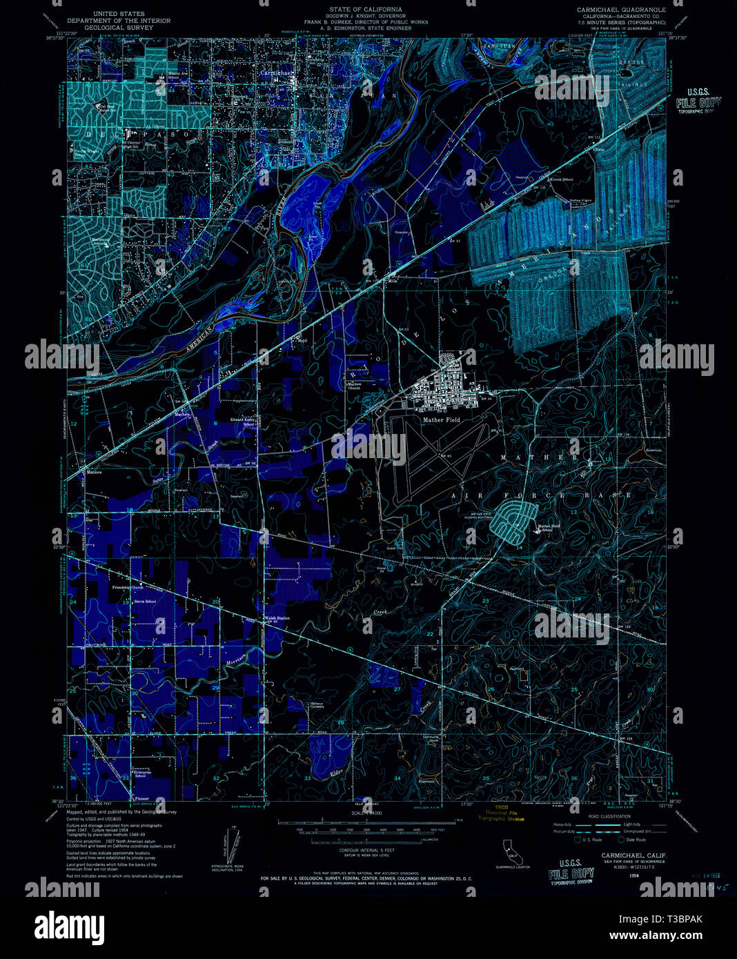 Map of carmichael hi-res stock photography and images - Alamy