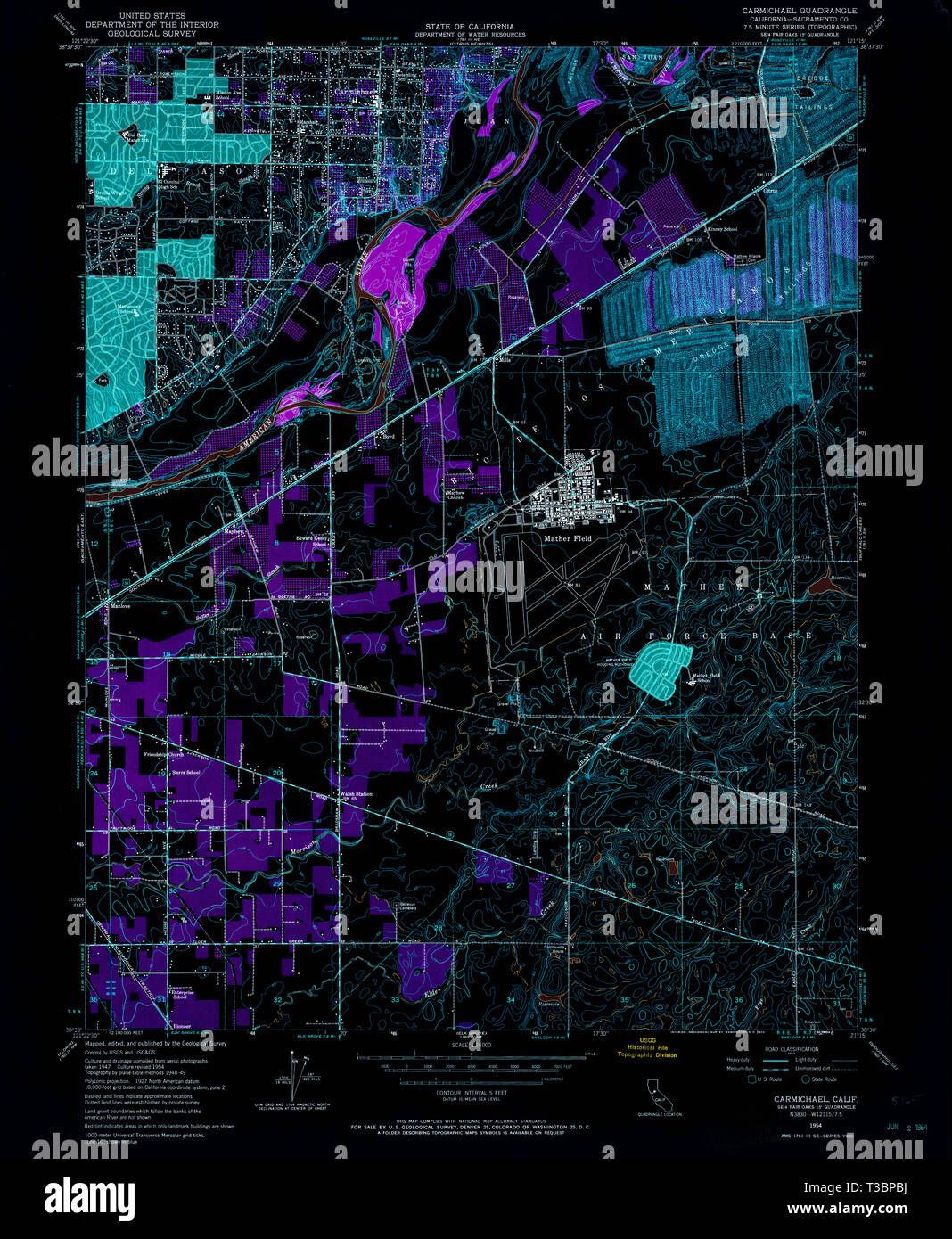 Map of carmichael hi-res stock photography and images - Alamy
