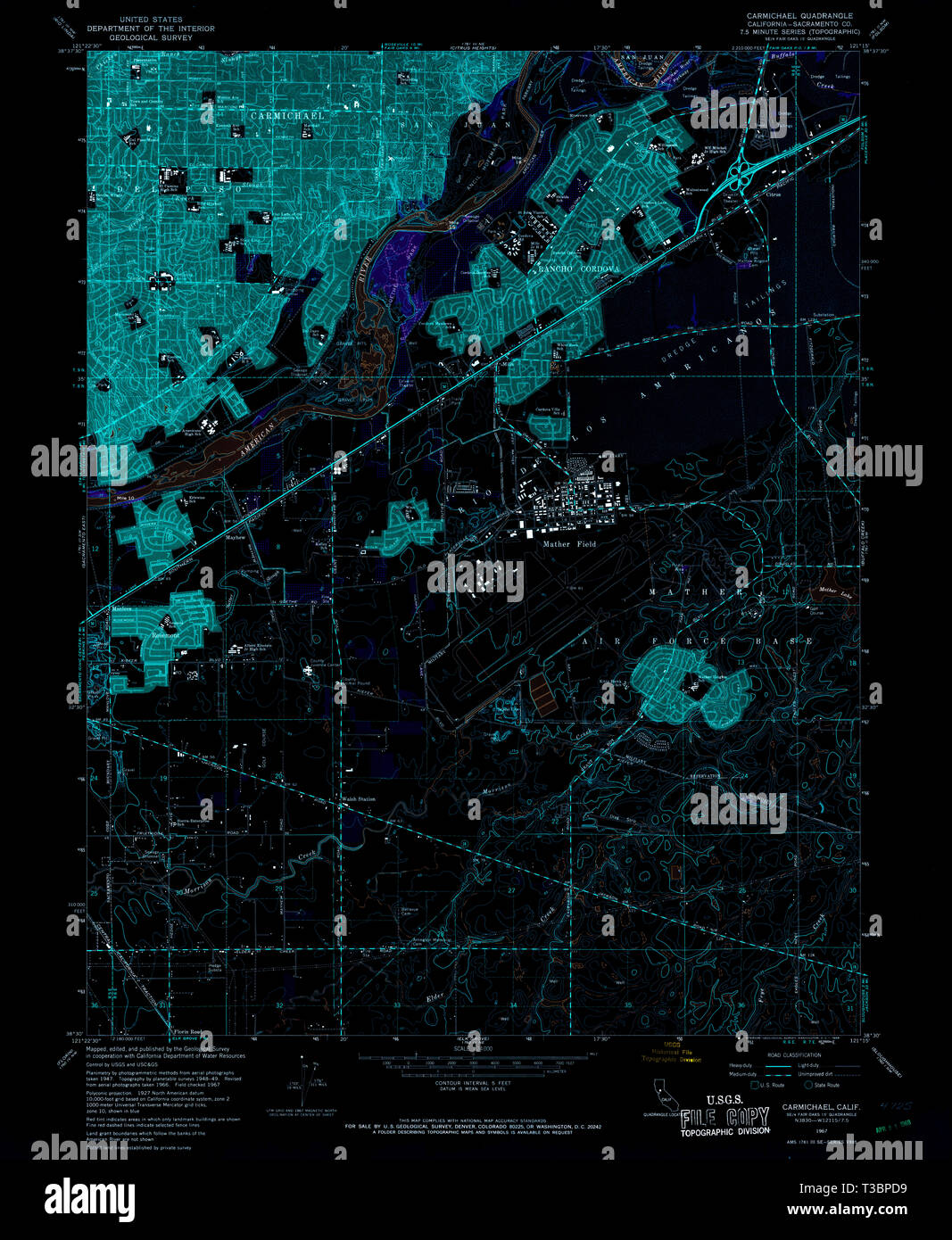 Map of carmichael hi-res stock photography and images - Alamy