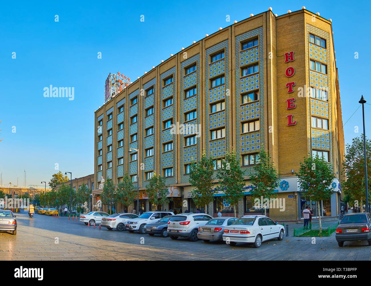TEHRAN, IRAN - OCTOBER 25, 2017: The facade of Ferdowsi International