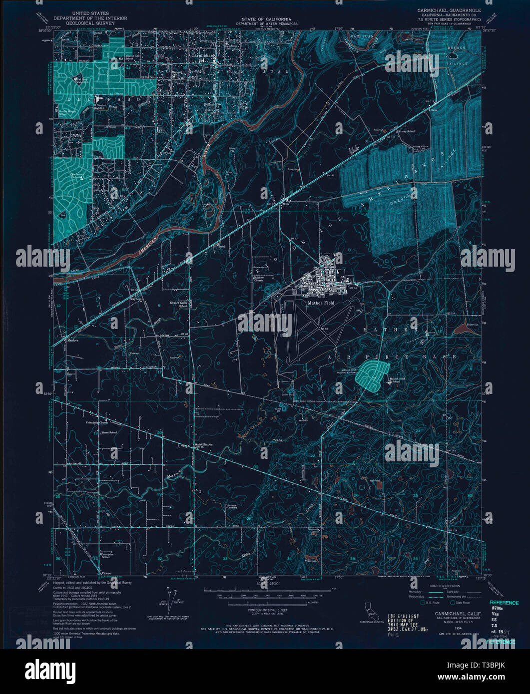 Map of carmichael hi-res stock photography and images - Alamy