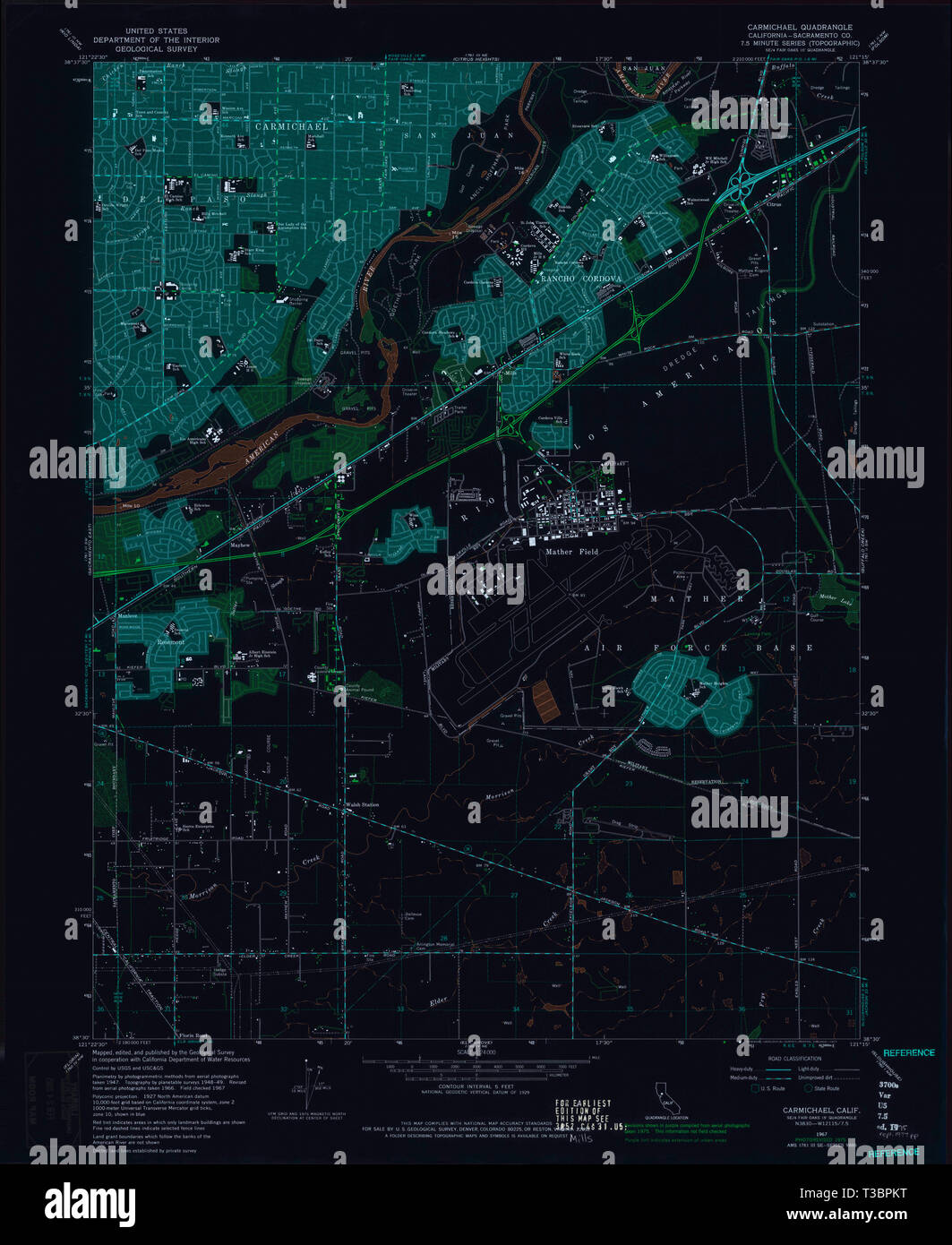 Map of carmichael hi-res stock photography and images - Alamy